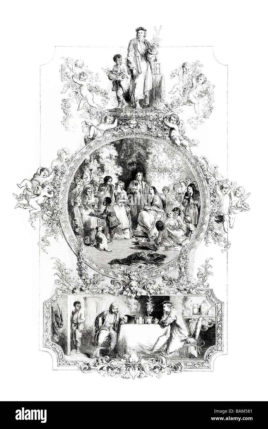 Festa di Natale di fiori holiday 25 dicembre la nascita di Gesù di Nazareth Christmastide Santa Claus tree vischio natività holly Foto Stock