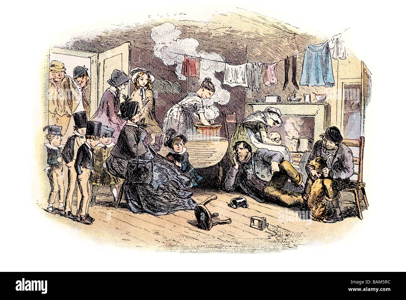 Una visita alla brickmakers Bleak House è il nono romanzo di Charles Dickens pubblicato in venti rata mensile Foto Stock