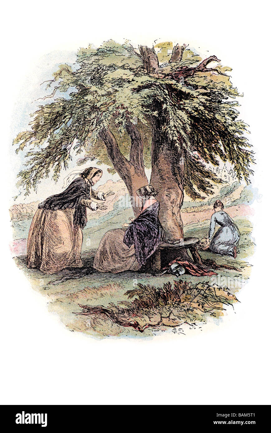 Lady deadlock in legno Bleak House è il nono romanzo di Charles Dickens pubblicato in venti rata mensile Foto Stock