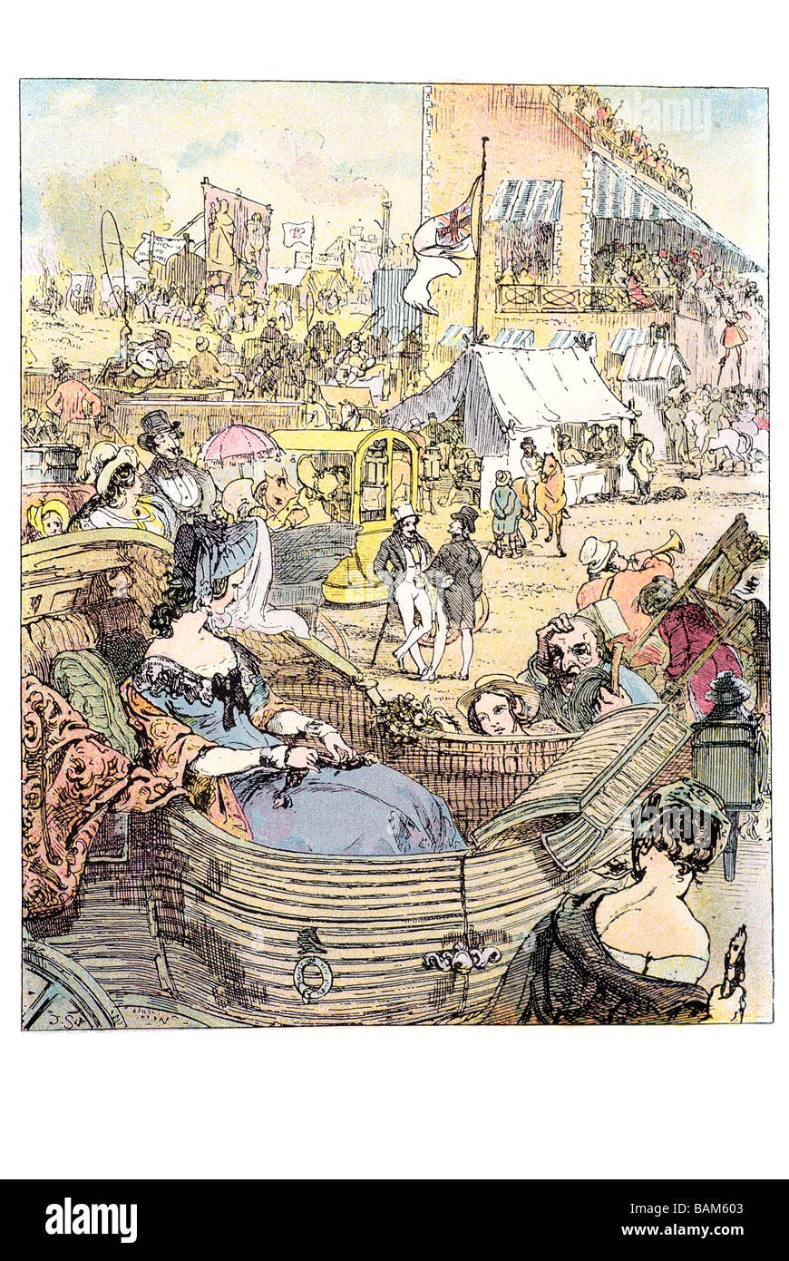 Little nell fuoriuscita di fiori sul racecourse il vecchio negozio di curiosità è un romanzo di Charles Dickens. La trama segue la vita o Foto Stock