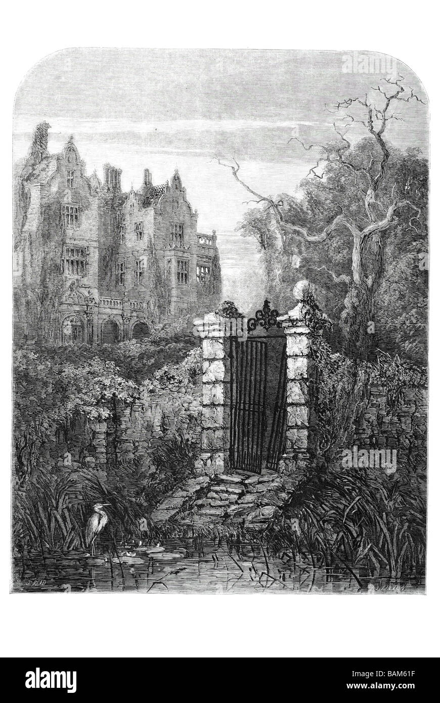 La Haunted House Thomas Hood poesia weed burrow gate Foto Stock