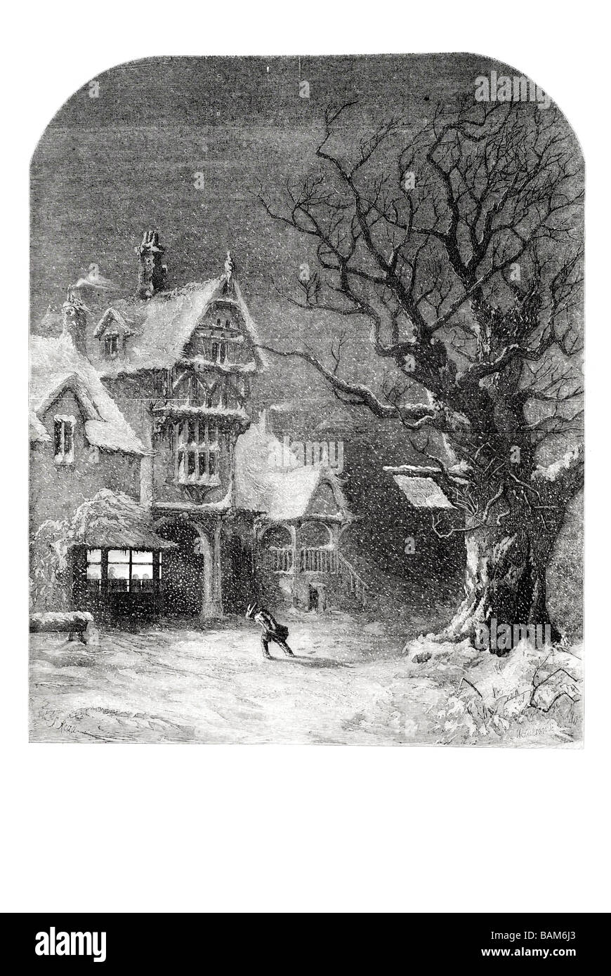 Freddo senza da s leggere neve invernale Foto Stock