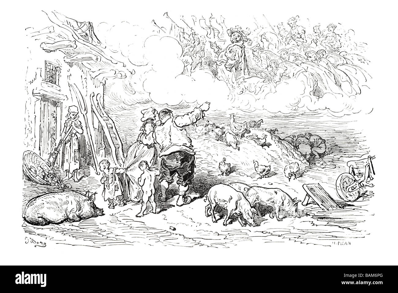 Capitolo V la saggia e piacevole il dialogo tra Sancho Panza e teresa panza sua moglie insieme con altri passaggi degni di Foto Stock