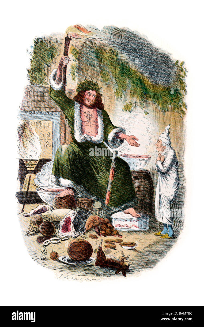 Scrooge s terzo ospite un canto di Natale in prosa, essendo un fantasma racconto di Natale di Charles Dickens Foto Stock