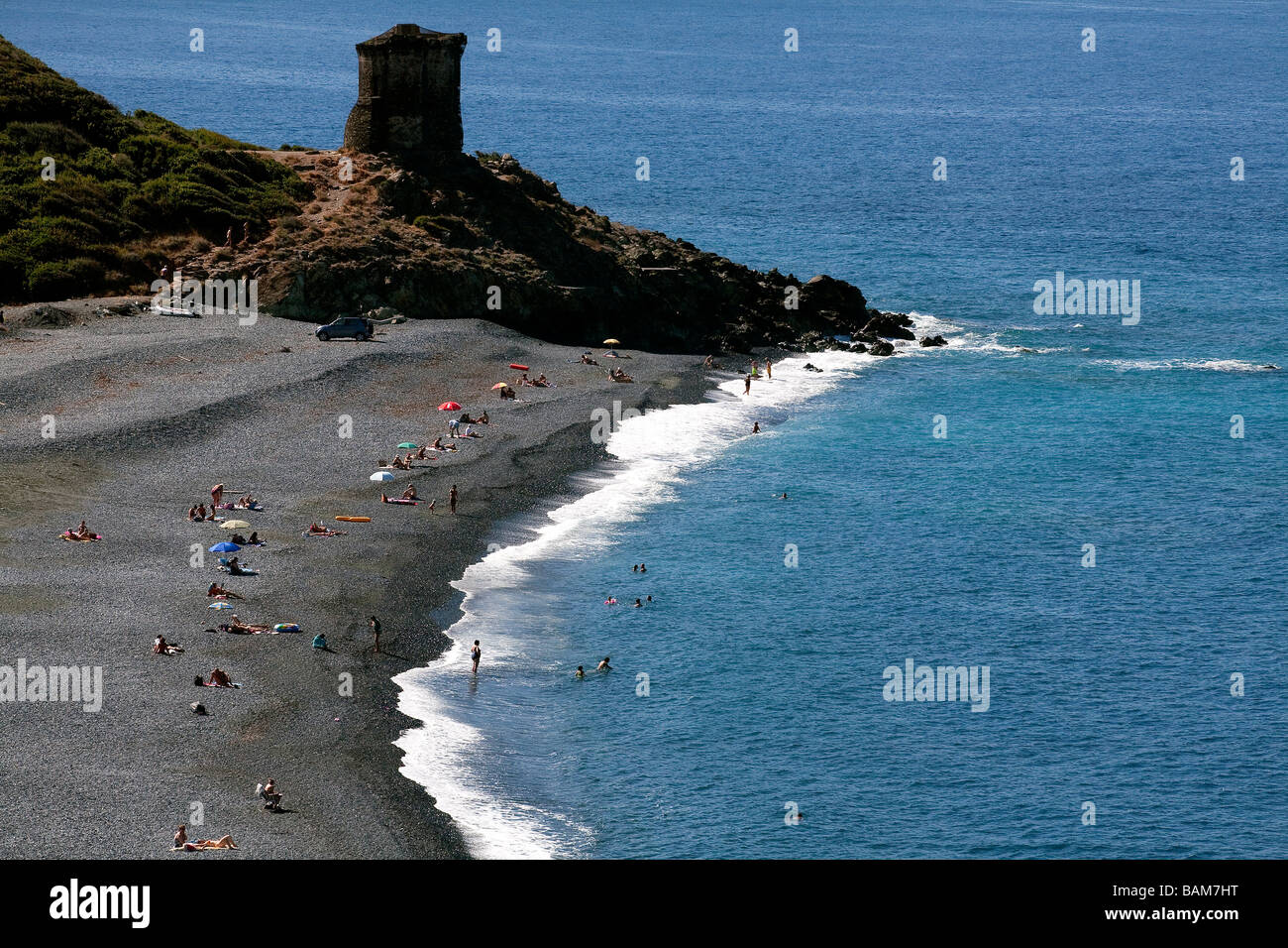 Francia, Haute Corse Nonza, spiaggia Foto Stock