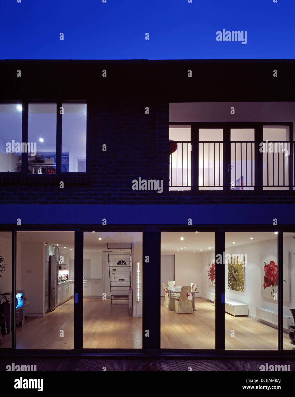Residenza privata, Londra, Regno Unito, la prassi di luccio, residenza privata vista esterna. Foto Stock