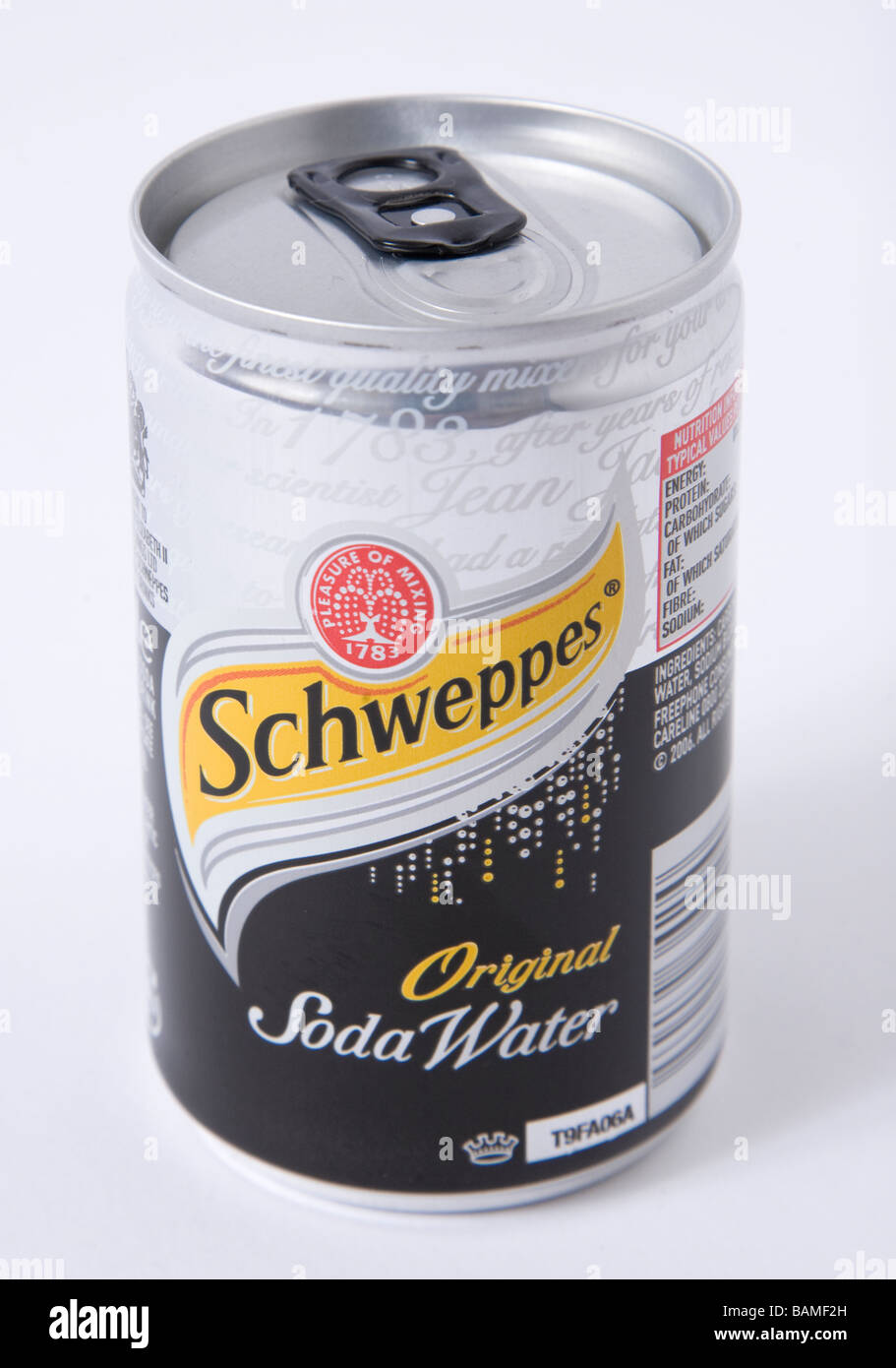 Soda Schweppes piccolo può Foto Stock