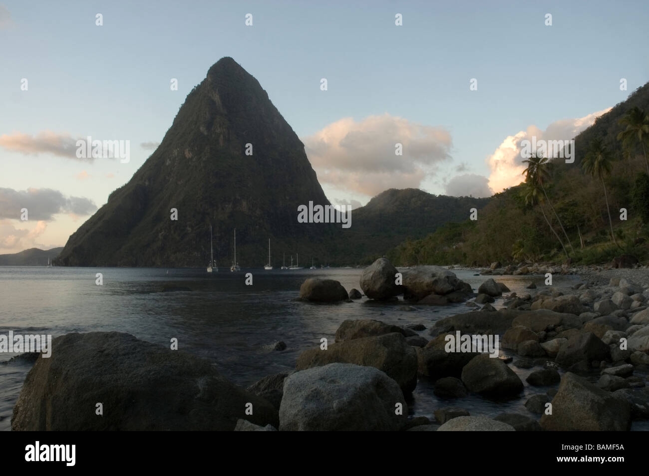 I pitons in Saint-Lucia Foto Stock