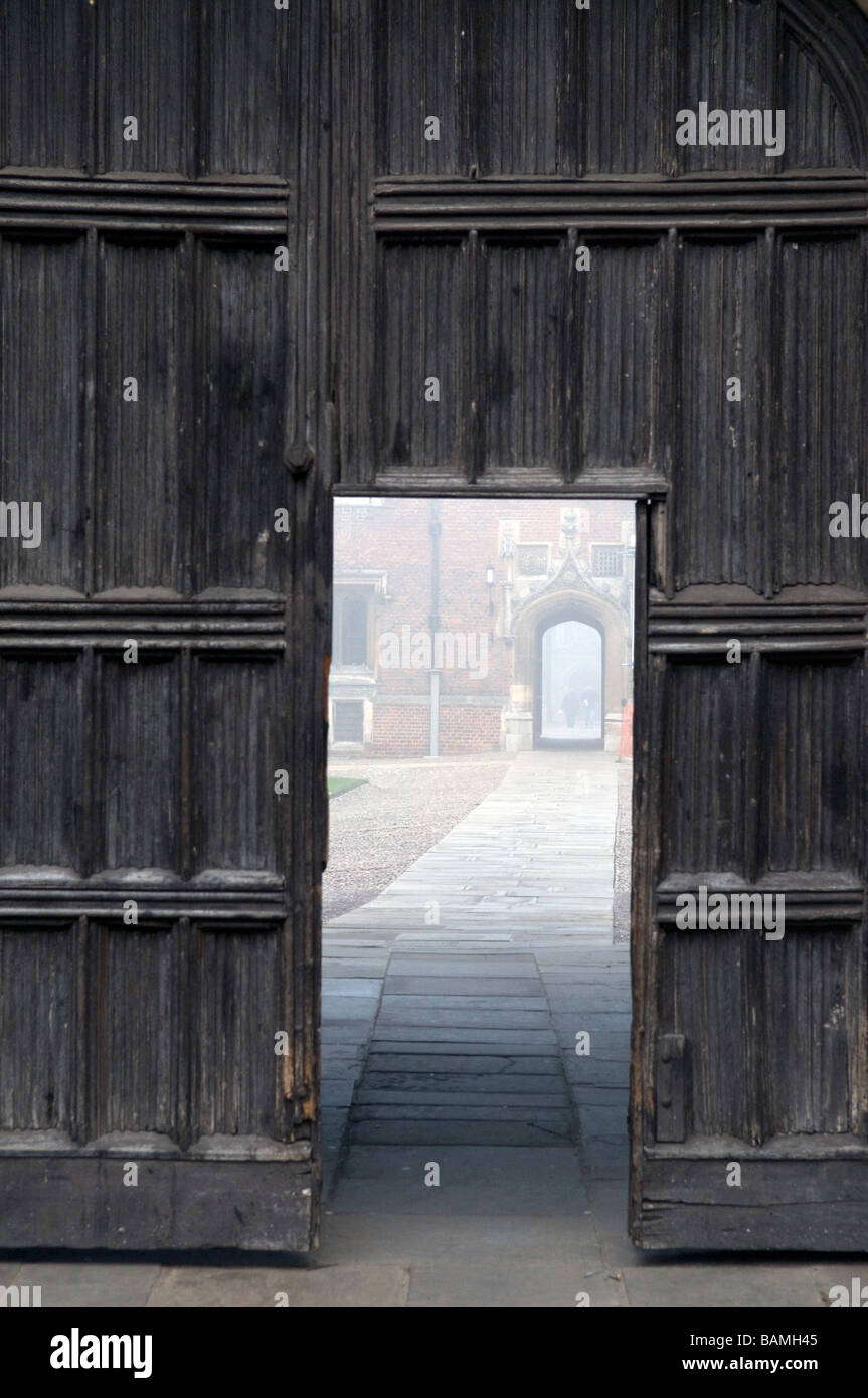 Cambridge su una nebbia Morming Foto Stock