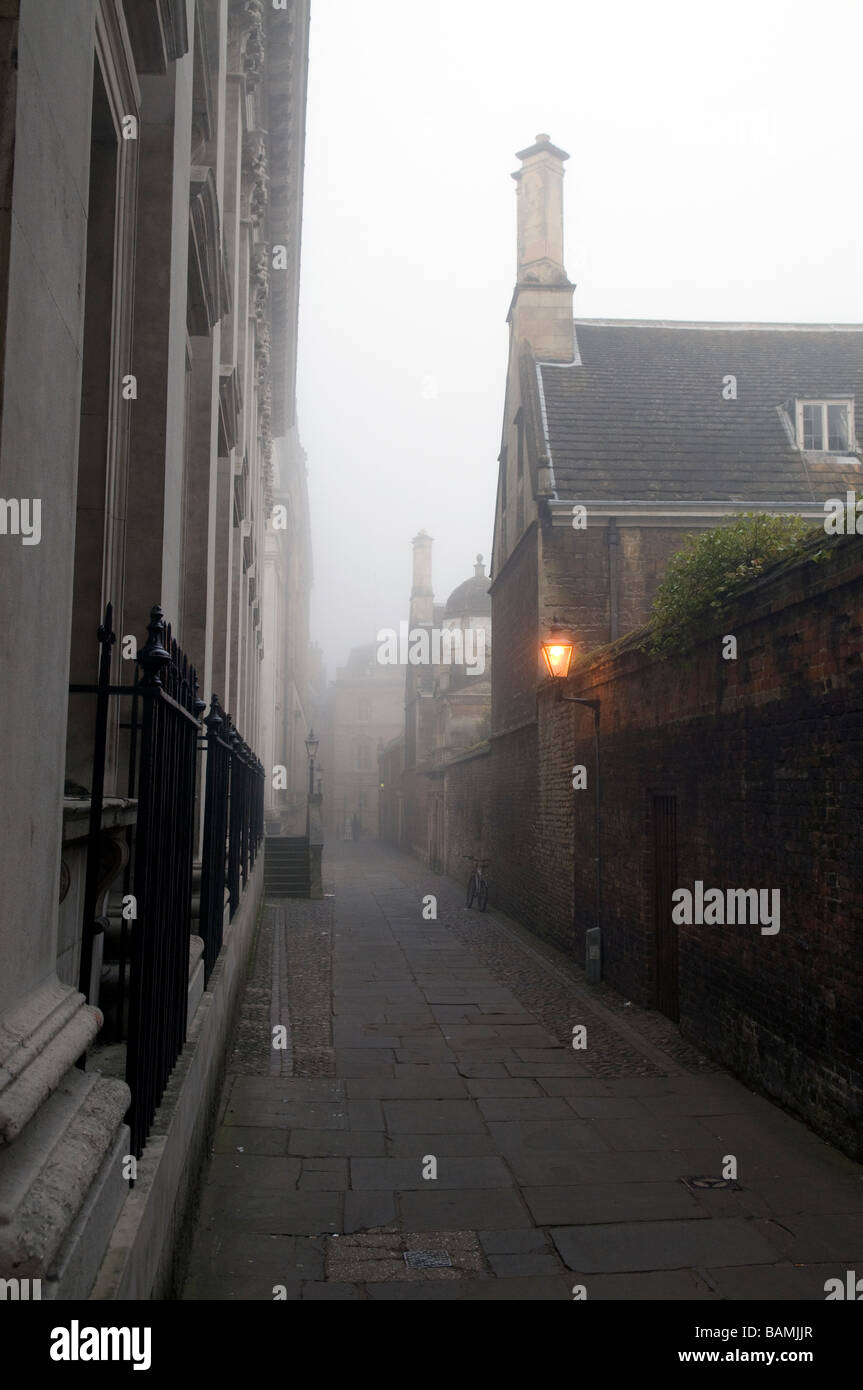 Cambridge su una nebbia Morming Foto Stock