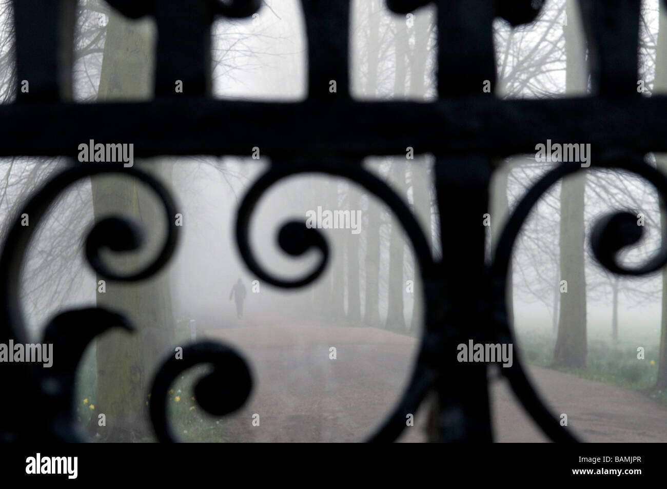 Cambridge su una nebbia Morming Foto Stock