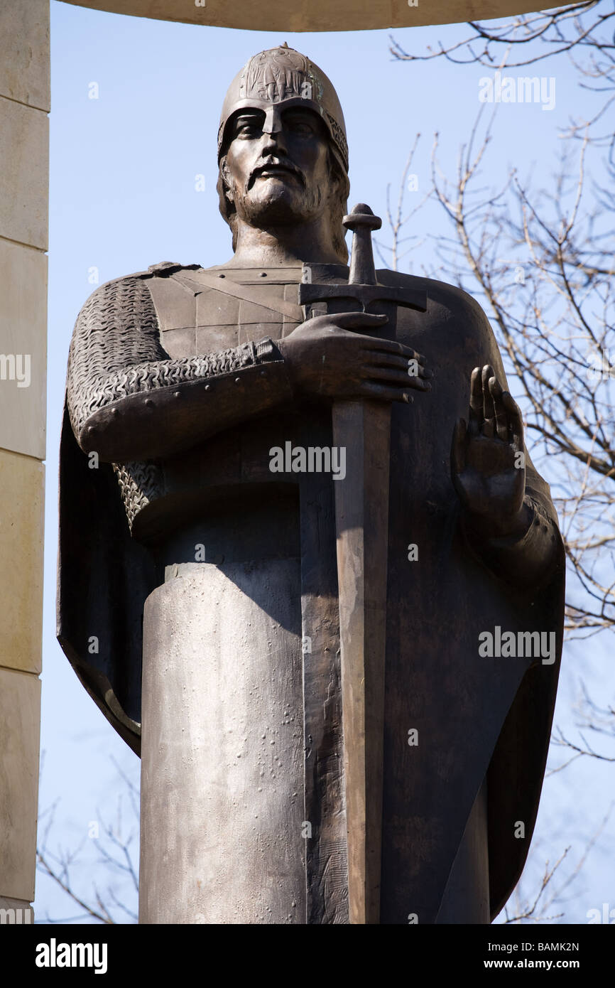 Saint Alexander Nevsky monumento nei pressi di San Pietroburgo Russia Foto Stock