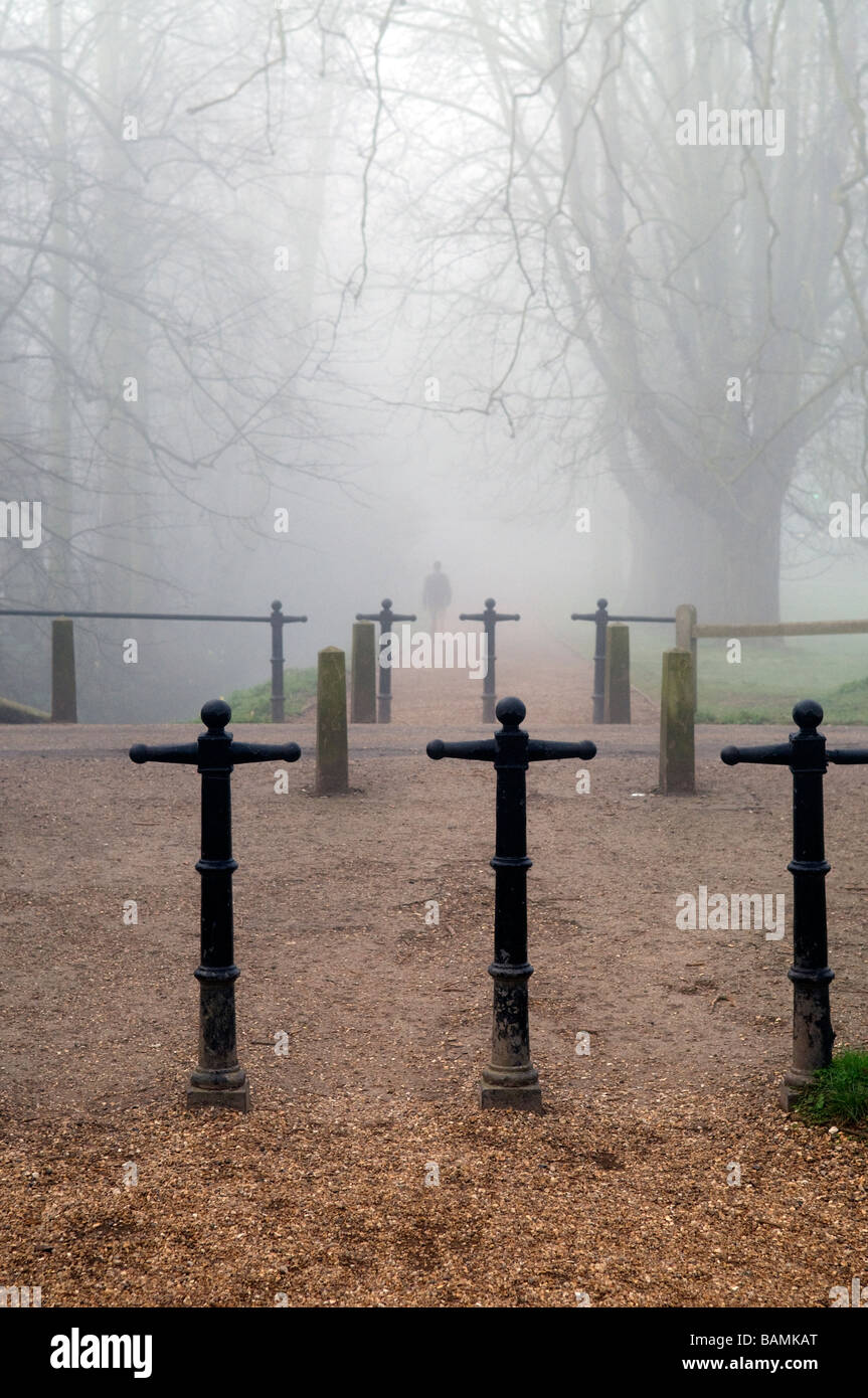 Cambridge su una nebbia Morming Foto Stock