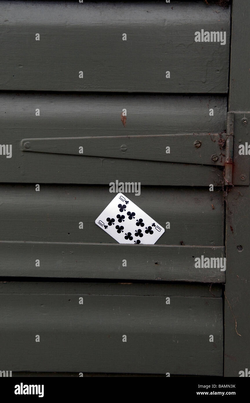 Carta da gioco in porta 10 Foto Stock