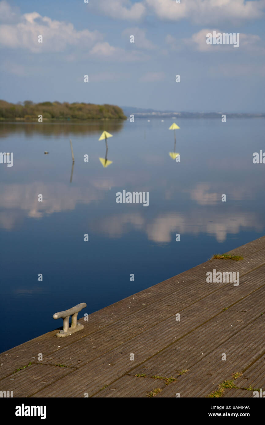 Molo pubblico a churchtown punto sul Lough Neagh County Antrim Irlanda del Nord Regno Unito Foto Stock