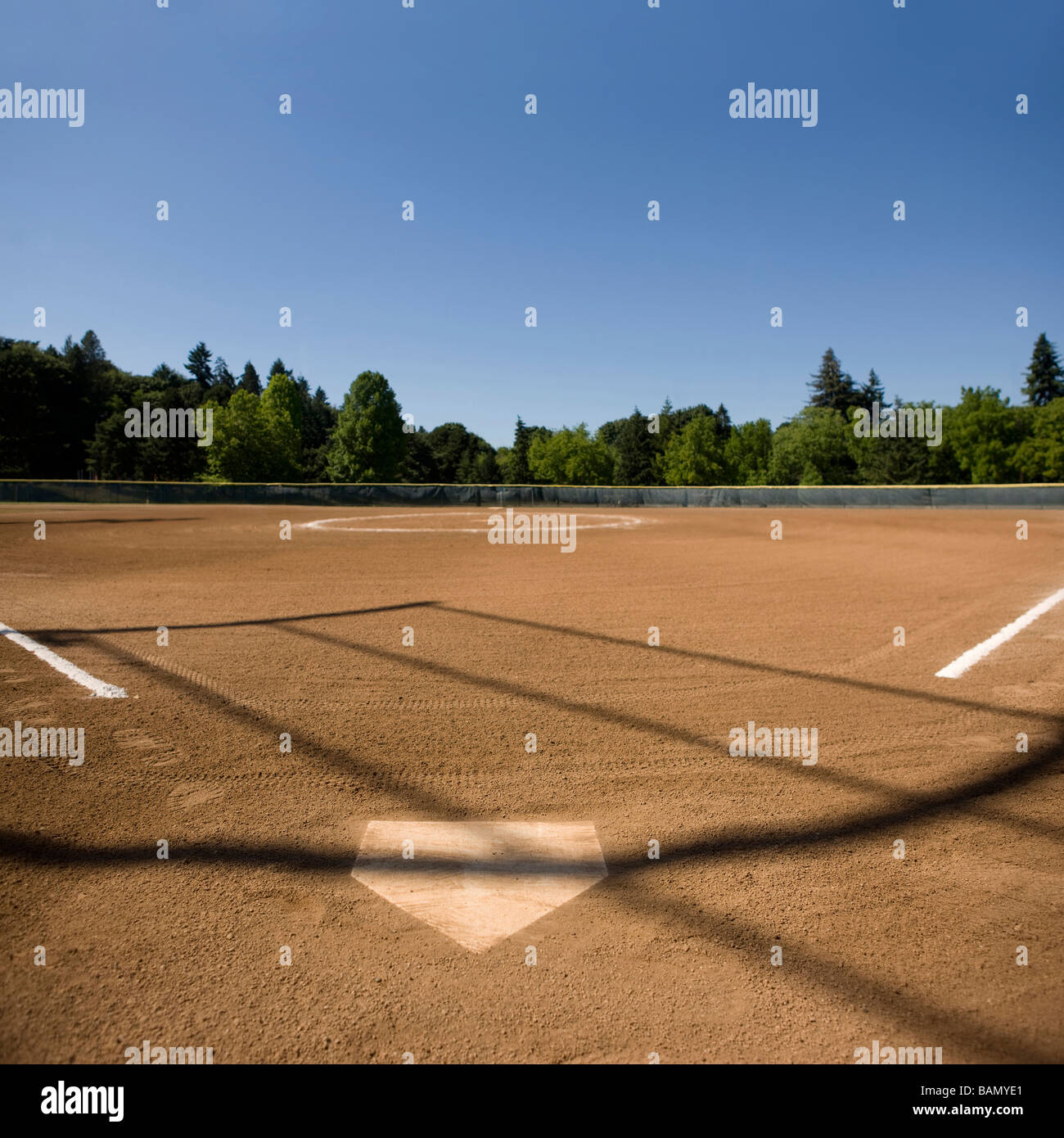 Il campo di gioco - Concetti di baseball Foto Stock