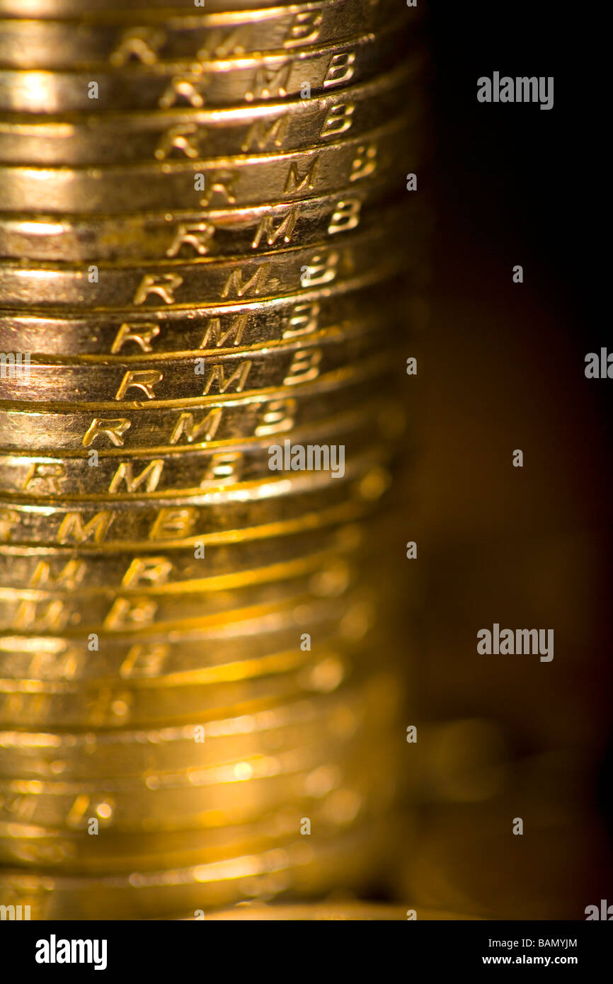 Valuta cinese è d'Oro Foto Stock