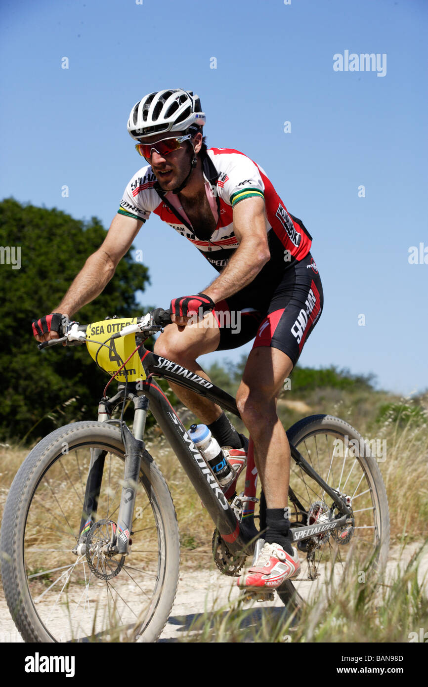 Sid Taberlay racing cross country al 2009 Sea Otter Classic Monterey in California Foto Stock