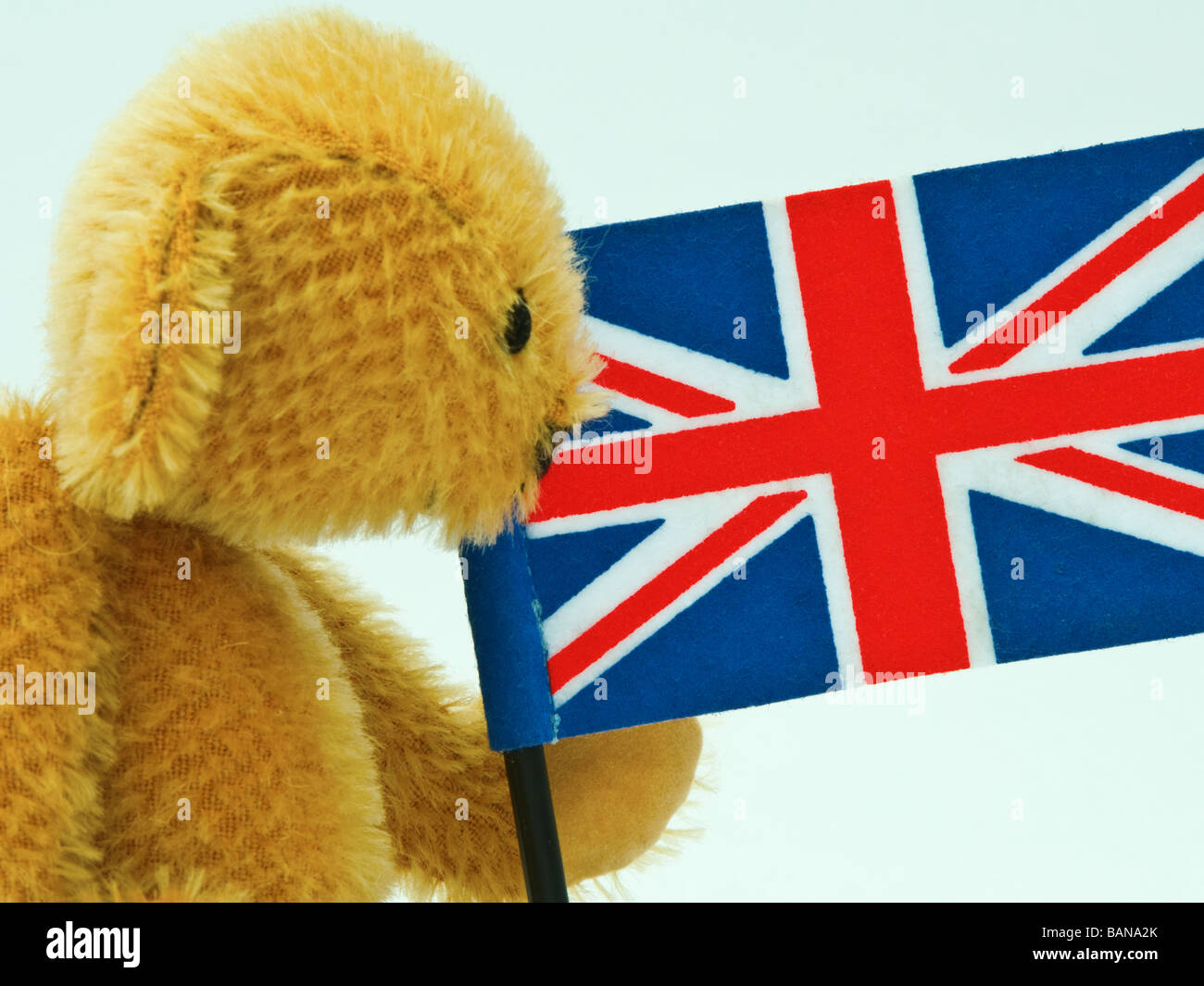 Mini teddy con la bandiera del Regno Unito (Mini Collezione Bear) Foto Stock