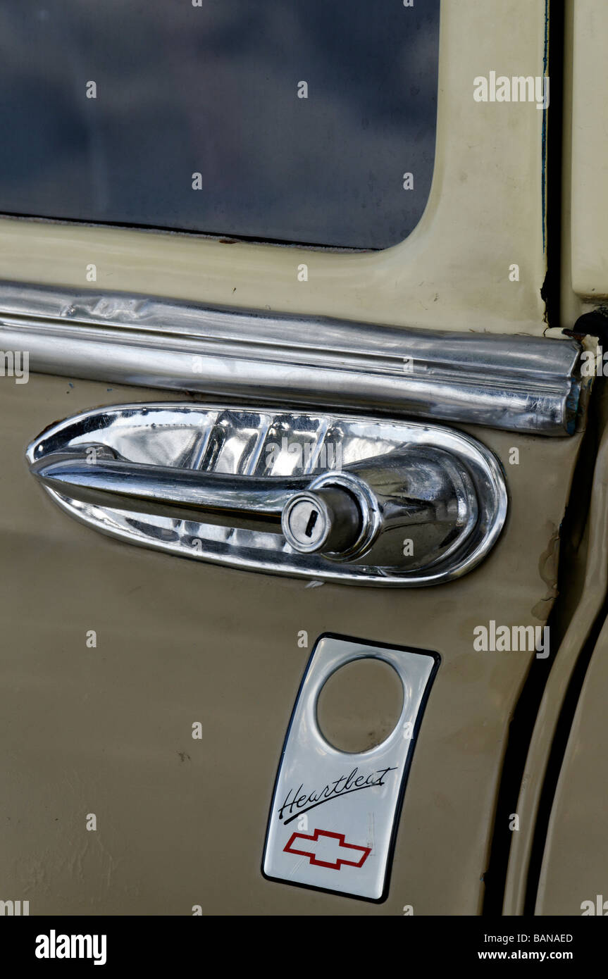 Dettaglio della Chevrolet classic , Cuba Foto Stock
