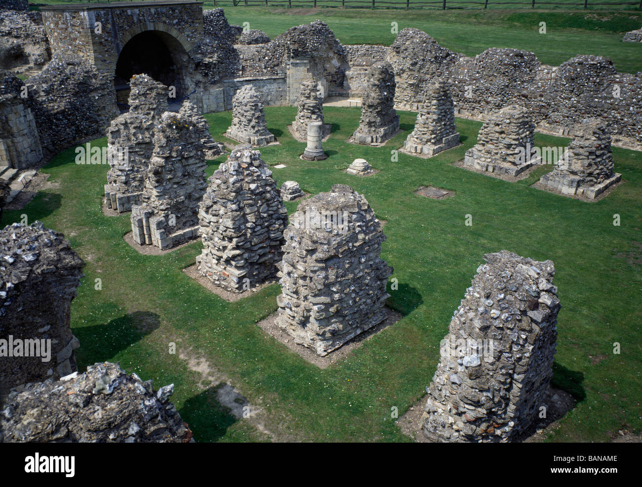 Canterbury rovine di St Augustine's Abbey Foto Stock