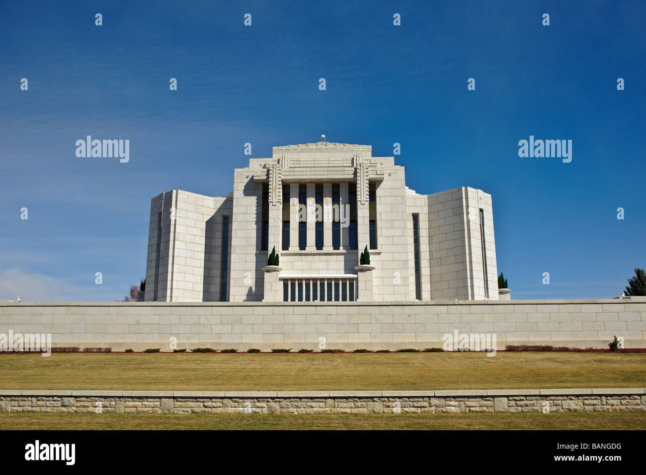 Cardston Mormone Tempio la Chiesa di quest'ultimo giorno santi tempio di Cardston Alberta Foto Stock