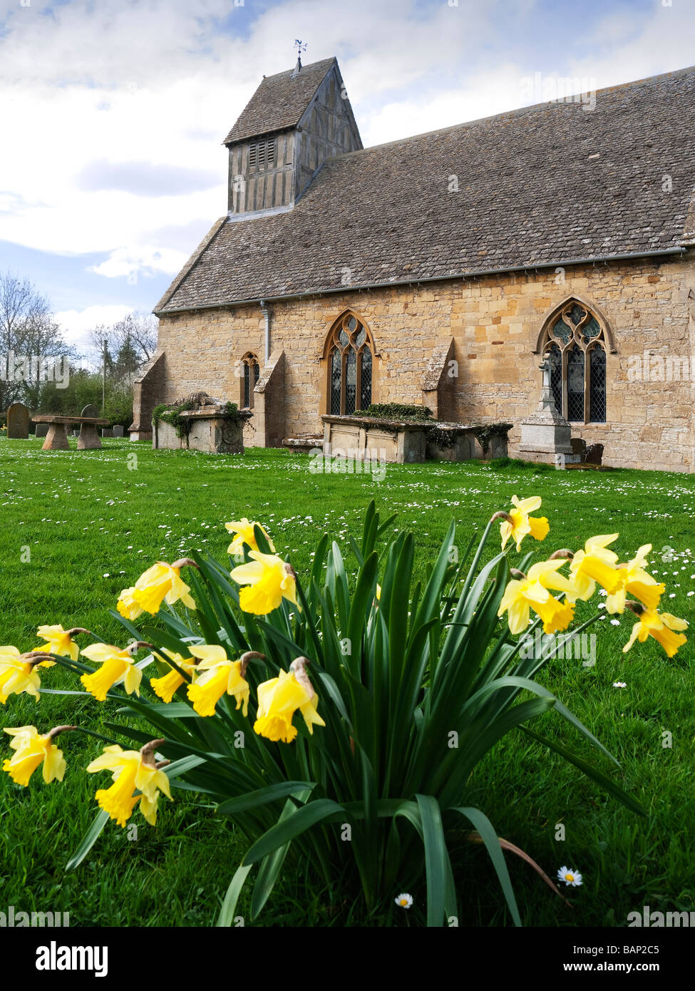 La chiesa a lunga marston village warwickshire Foto Stock