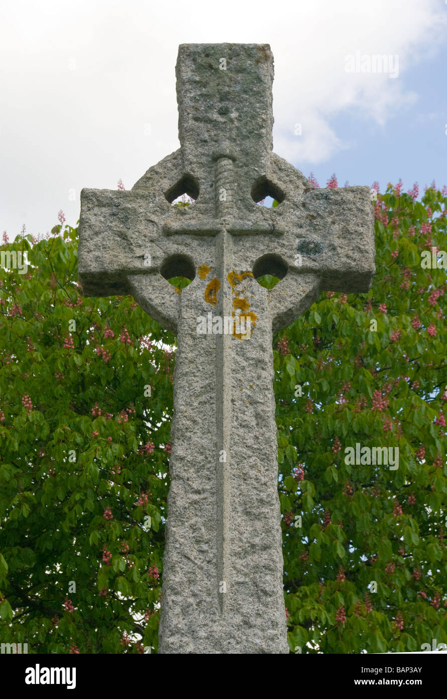 Celtic Cross War Memorial Buckland Surrey in Inghilterra memoriali attraversa Foto Stock