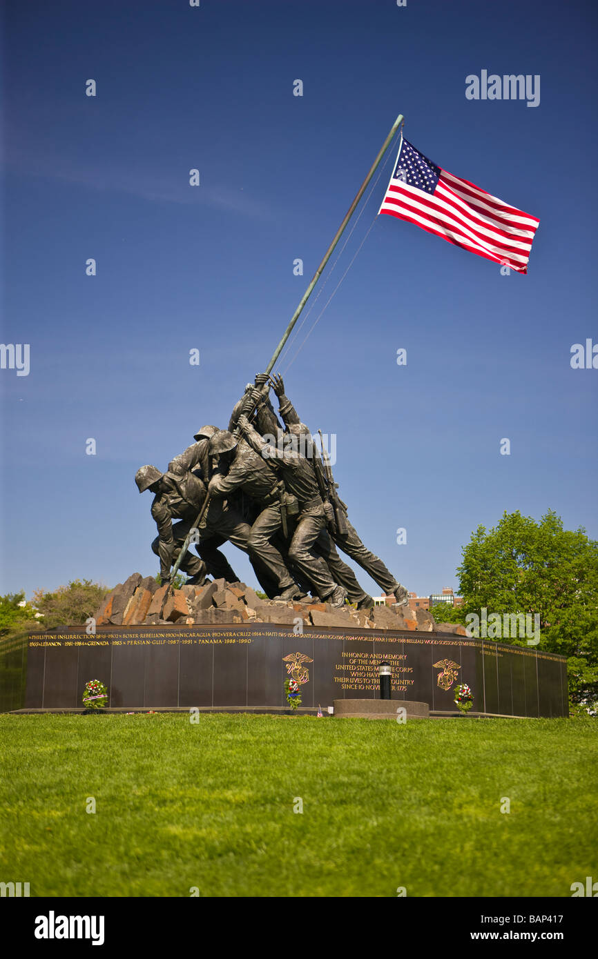 ARLINGTON VIRGINIA USA Stati Uniti Marine Corps War Memorial Foto Stock