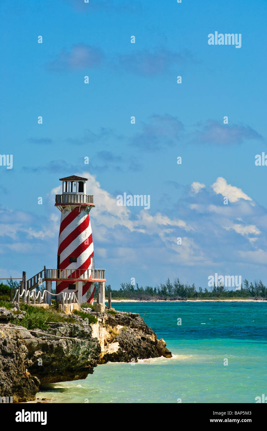 Alta roccia faro ad alta roccia, Grand Bahama, Bahamas. Foto Stock