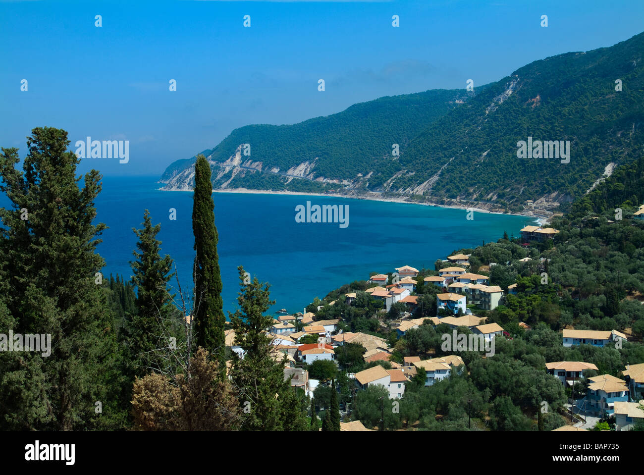 Agios Nikitas, Lefkada, Isole Ionie, Grecia Foto Stock