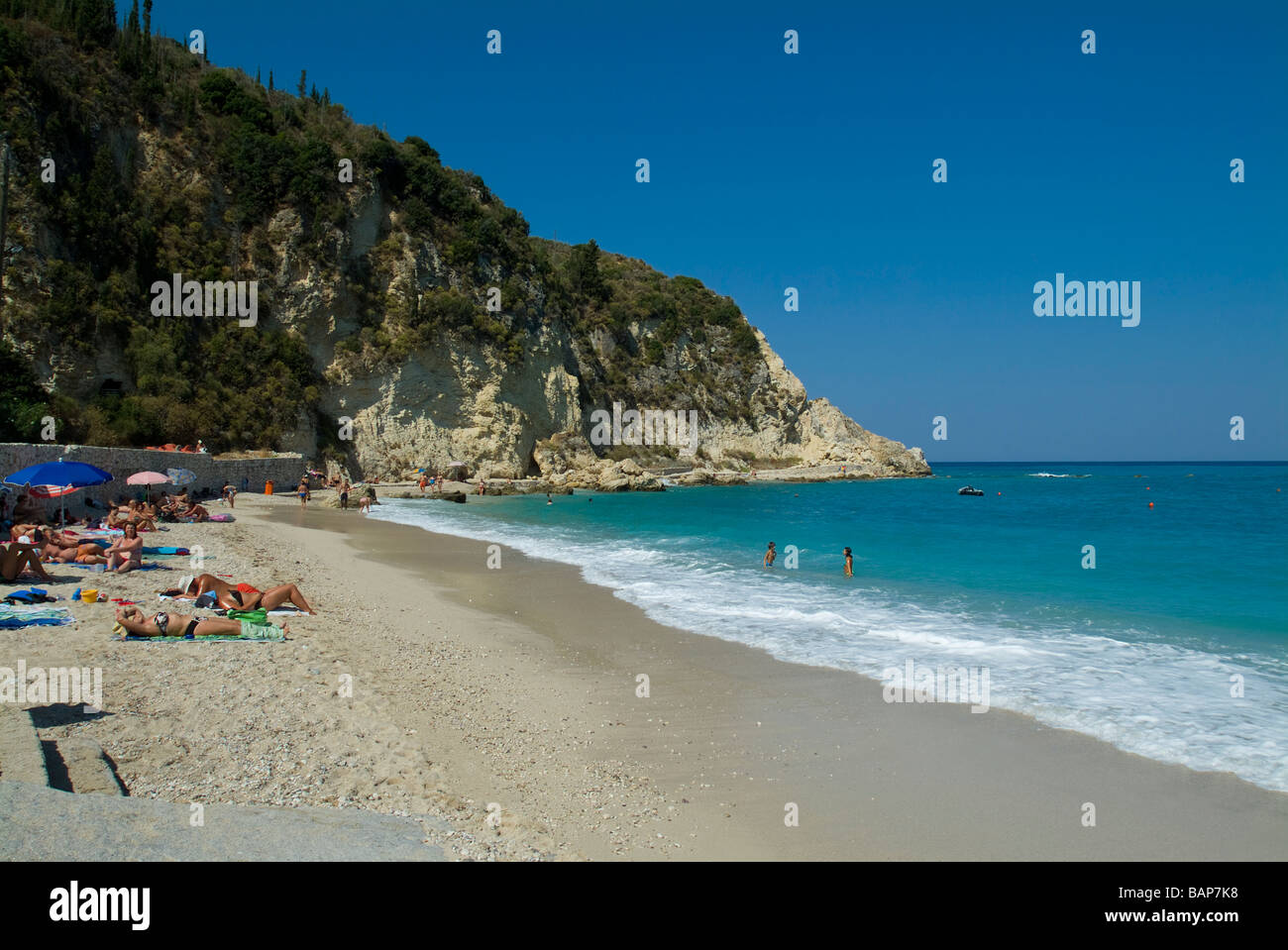 Agios Nikitas, Lefkada, Isole Ionie, Grecia Foto Stock