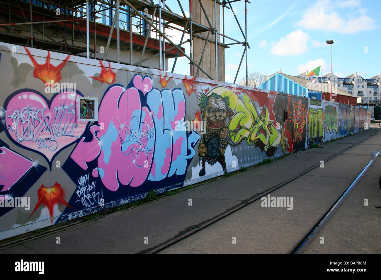 Mural Art graffiti in Bristol Foto Stock