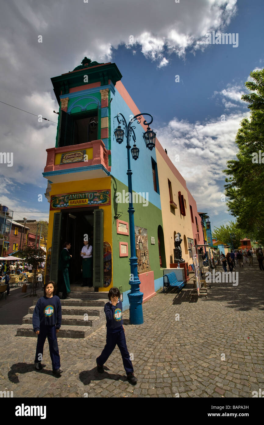 Caminito a La Boca distretto, Buenos Aires, Argentina Foto Stock