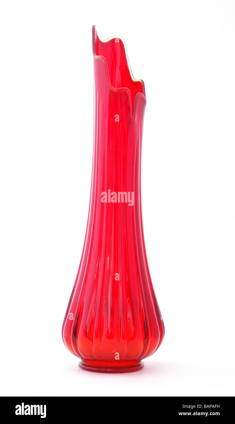 Tall bellissimo vaso rosso Foto Stock