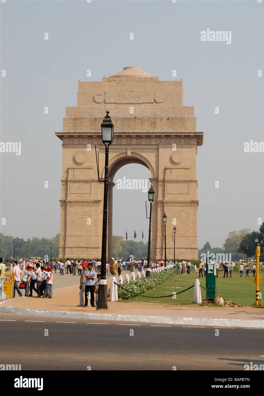 India Gate è stato costruito per i soldati indiani che morì nella Prima Guerra Mondiale e la guerra afgana Foto Stock