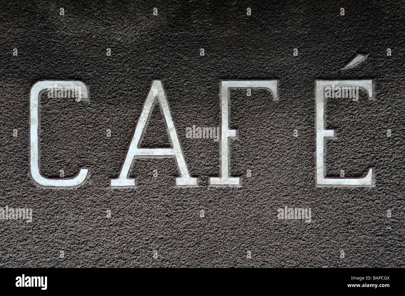 Caffè francese art deco segno Foto Stock