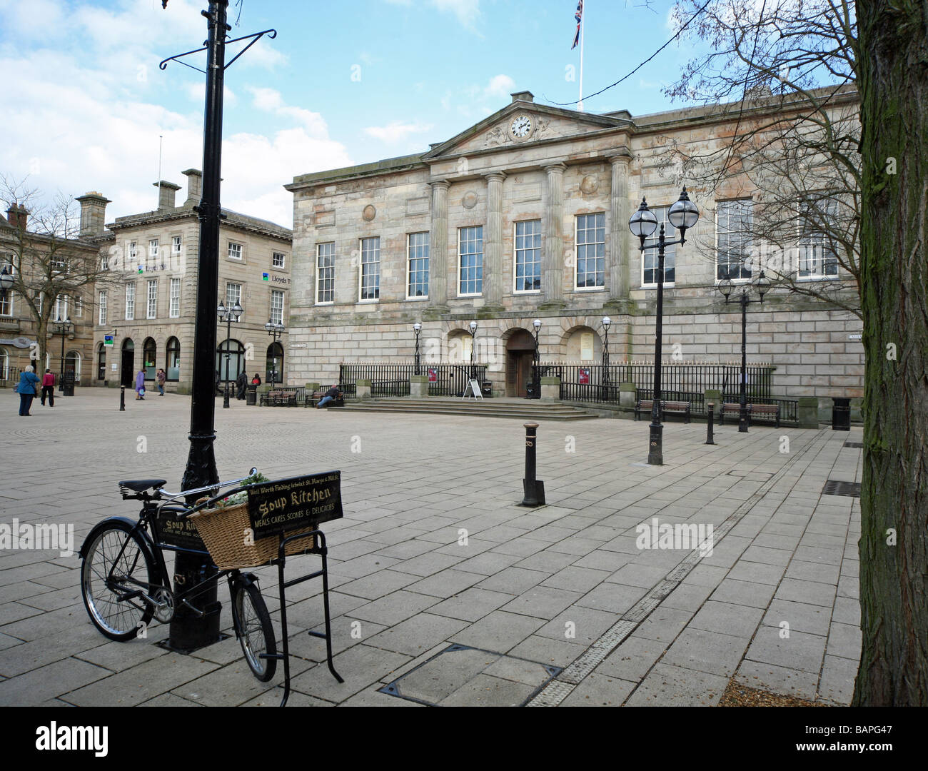 La piazza del mercato, Stafford centro città Foto Stock