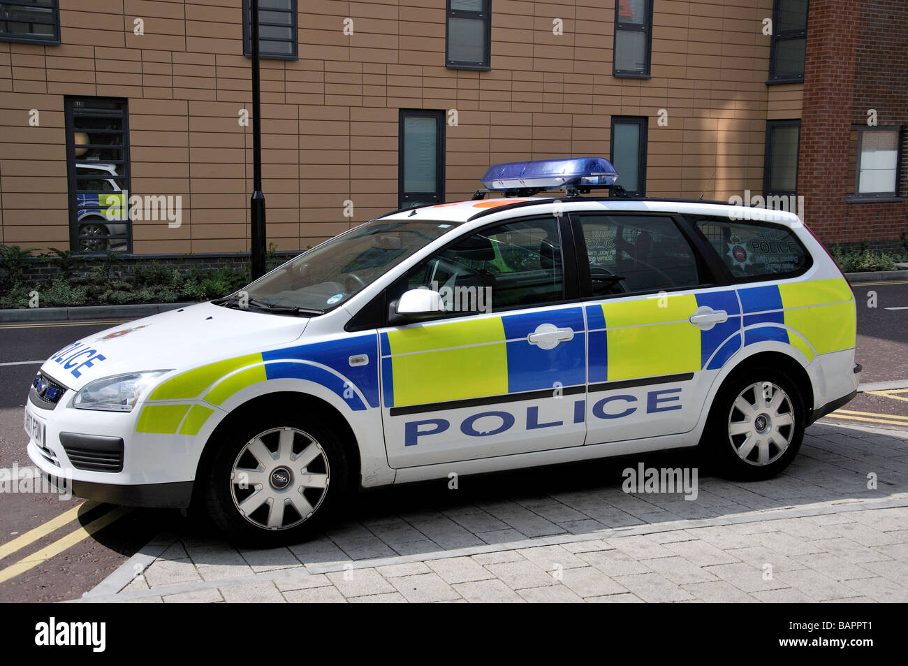 Auto della Polizia, Camberley, Surrey, England, Regno Unito Foto Stock