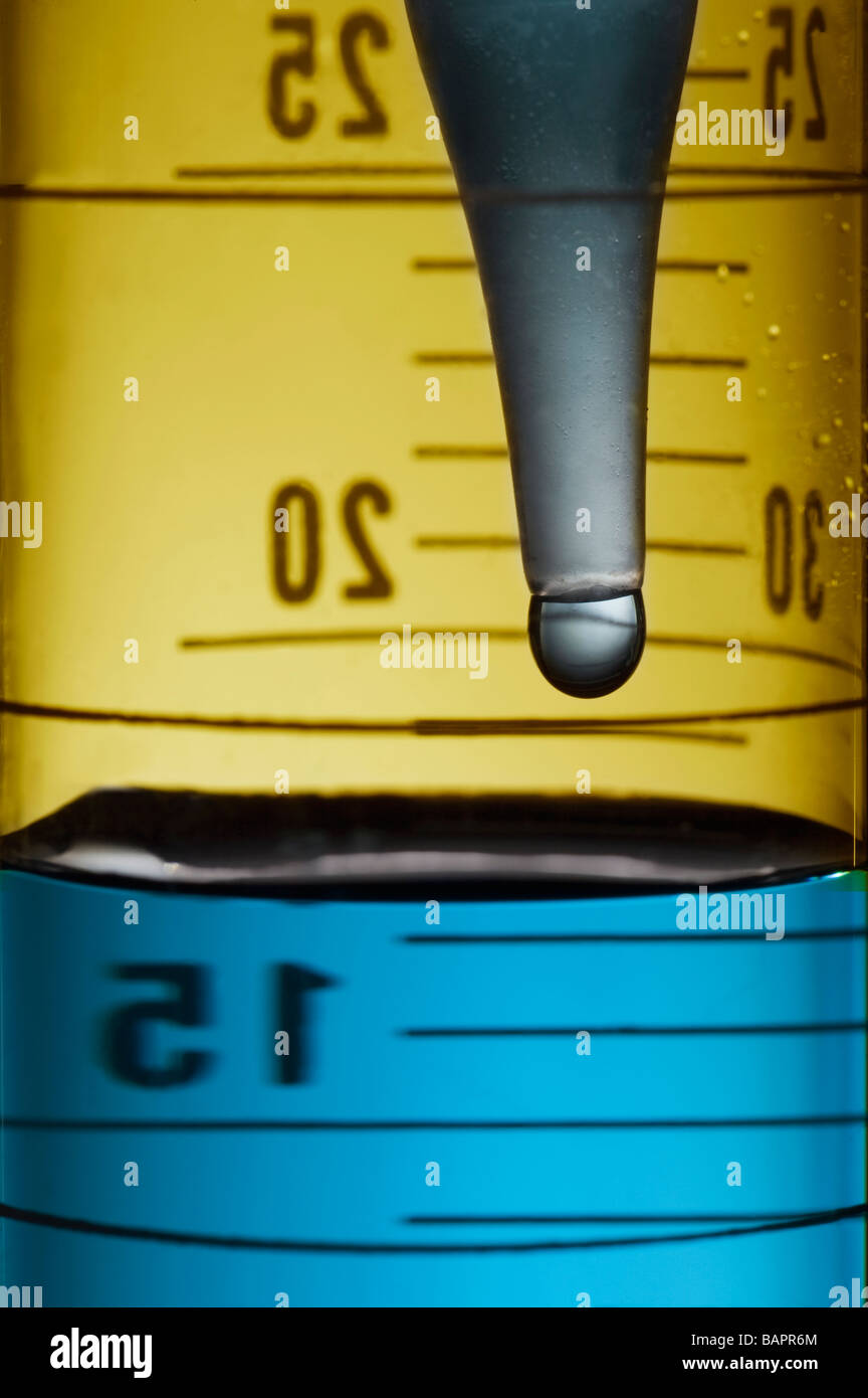 La chimica pallone tarato closeup Foto Stock