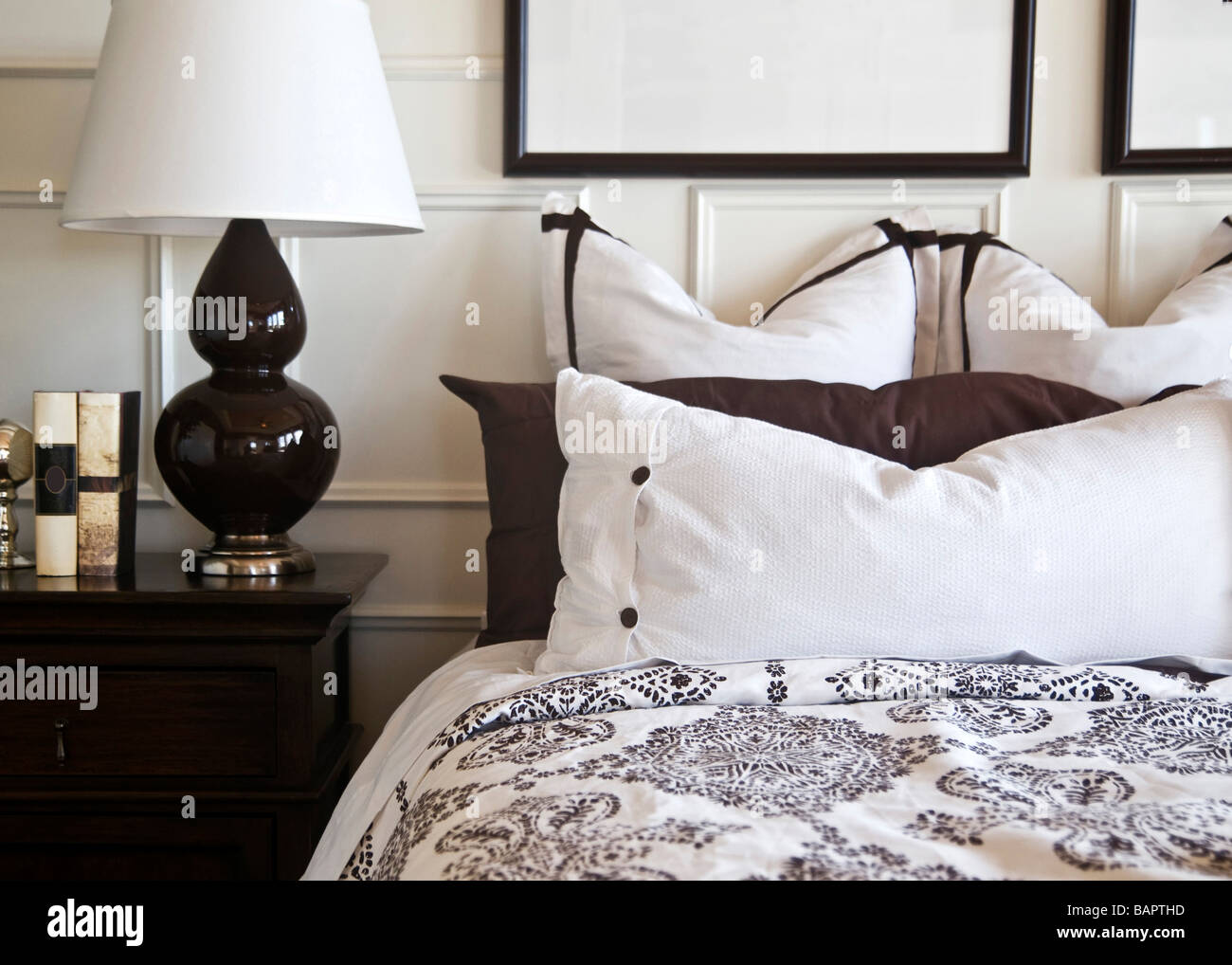 Bella camera da letto interior design Foto Stock
