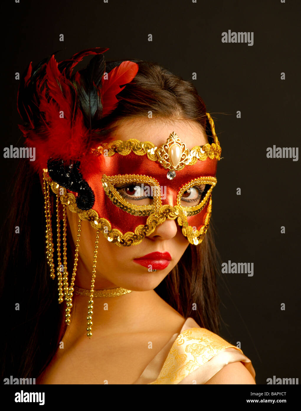 Masquerade eye mask Foto Stock