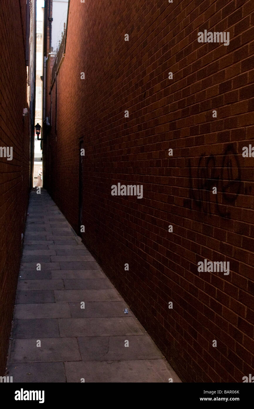 Il Parlamento Street, Exeter, ha detto di essere il più stretto mondi street Foto Stock