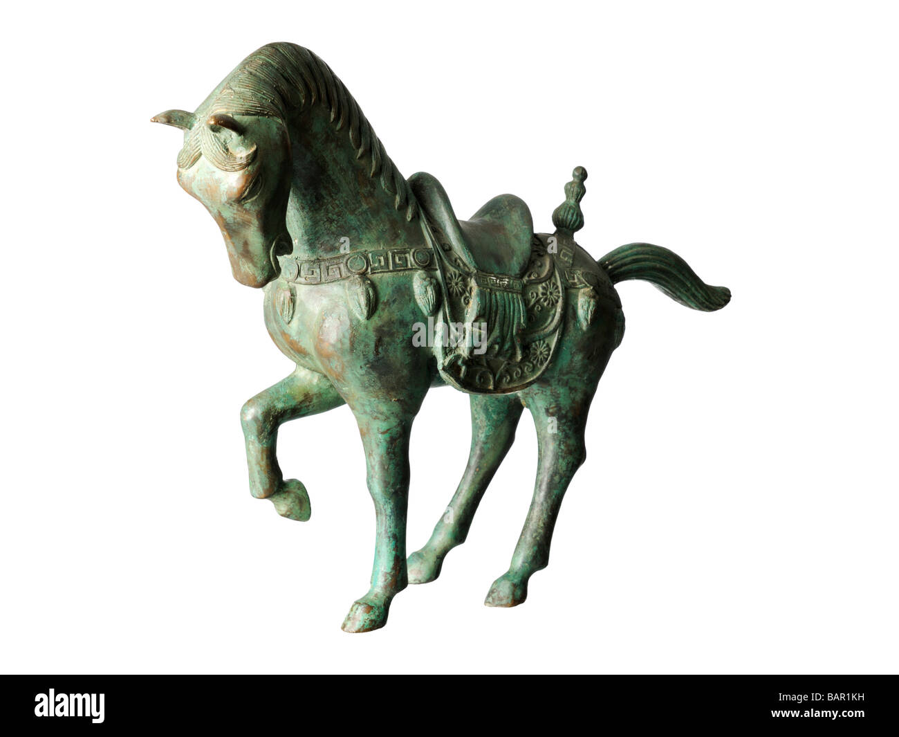 Decorativo cavallo di bronzo scultura Foto Stock