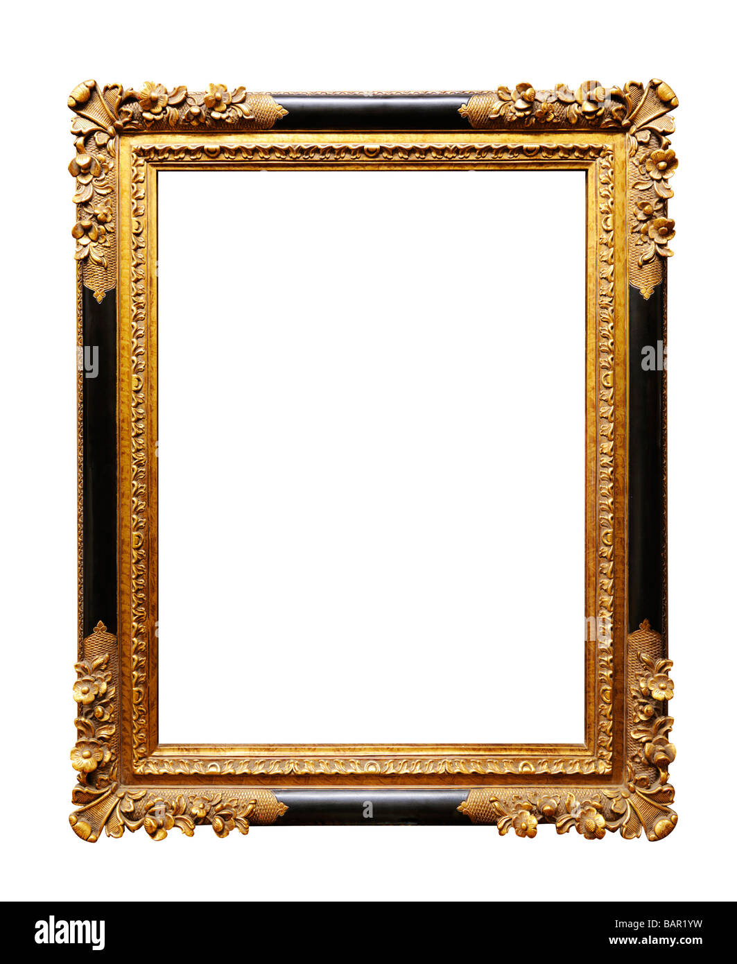 In legno ornati cornice immagine Foto Stock