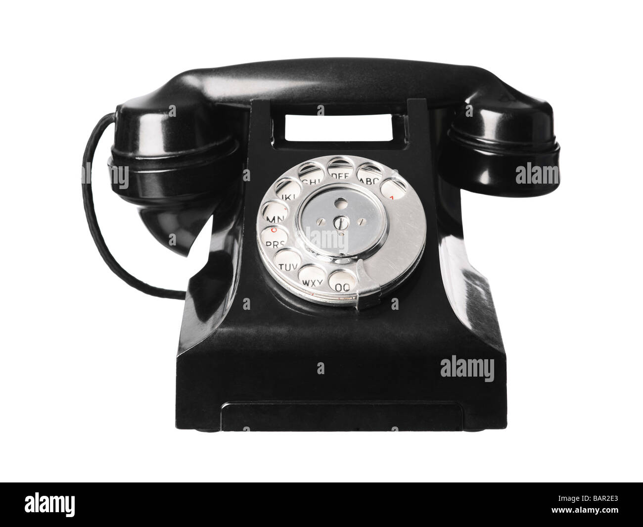 Vintage nero telefono in bachelite Foto Stock