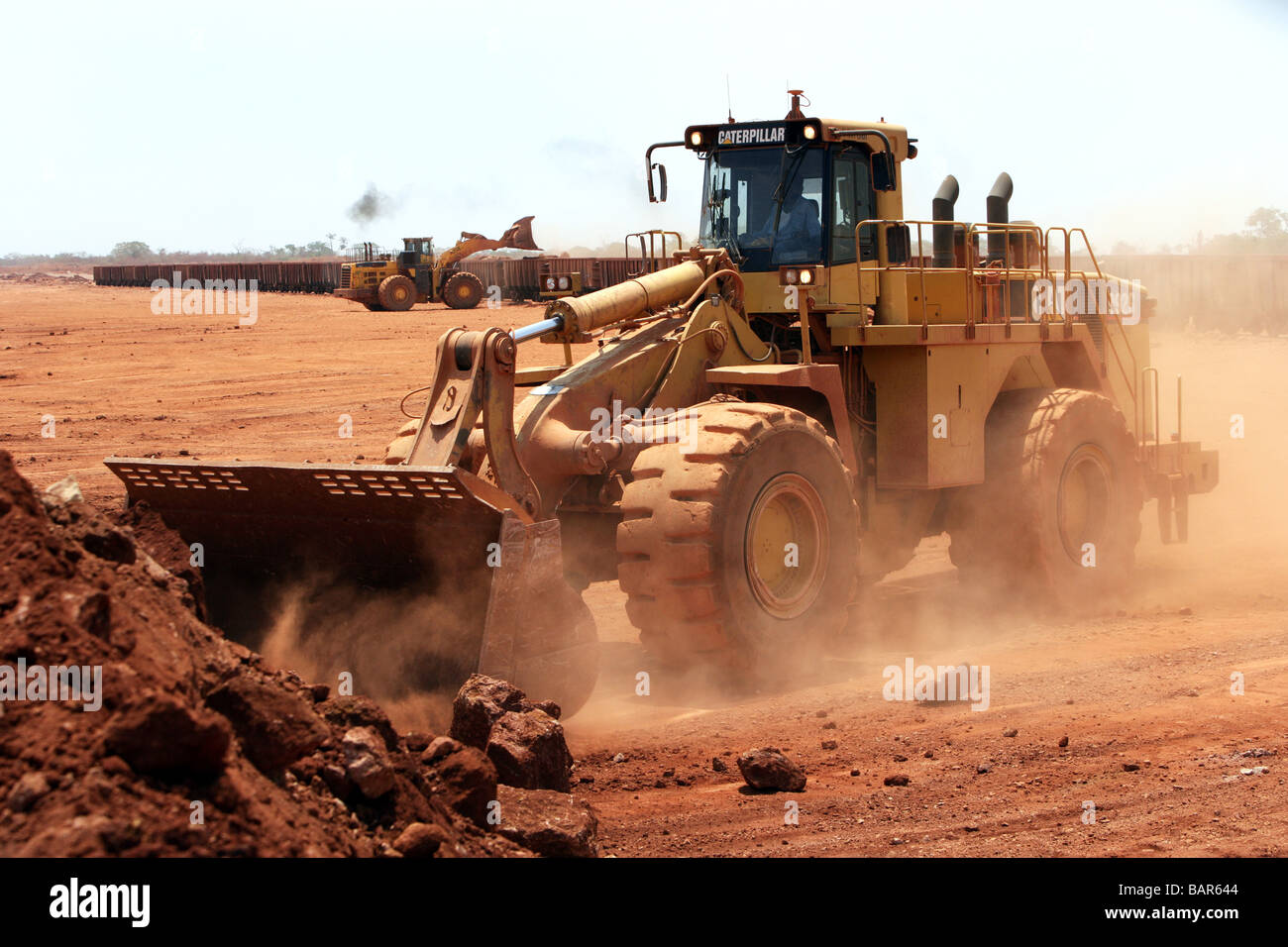 Miniera di bauxite Sangaredi, Guinea, Africa occidentale Foto Stock