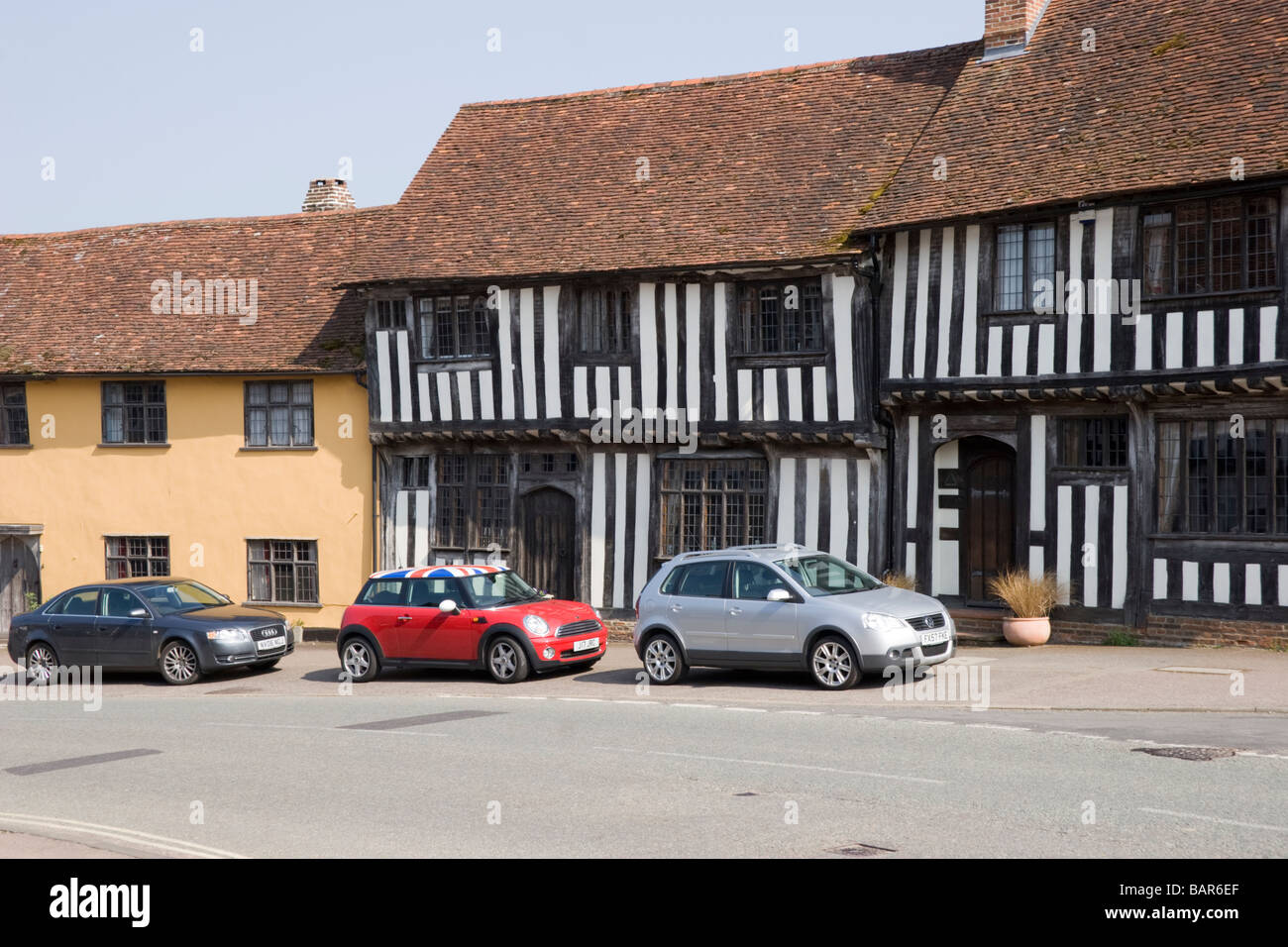 Church Street Lavenham Suffolk in Inghilterra Foto Stock