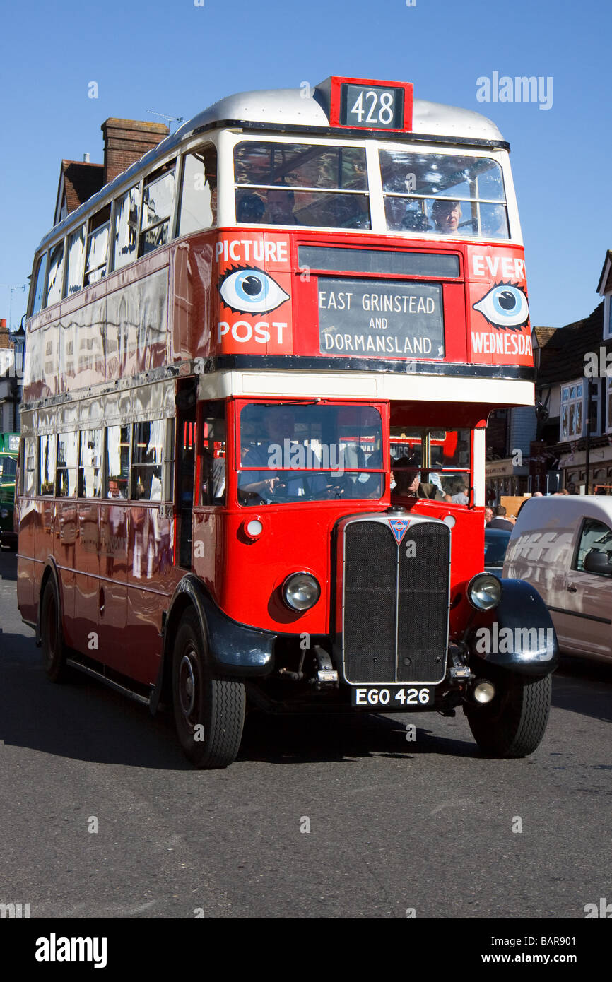 Bus Vintage Rally in East Grinstead West Sussex Foto Stock