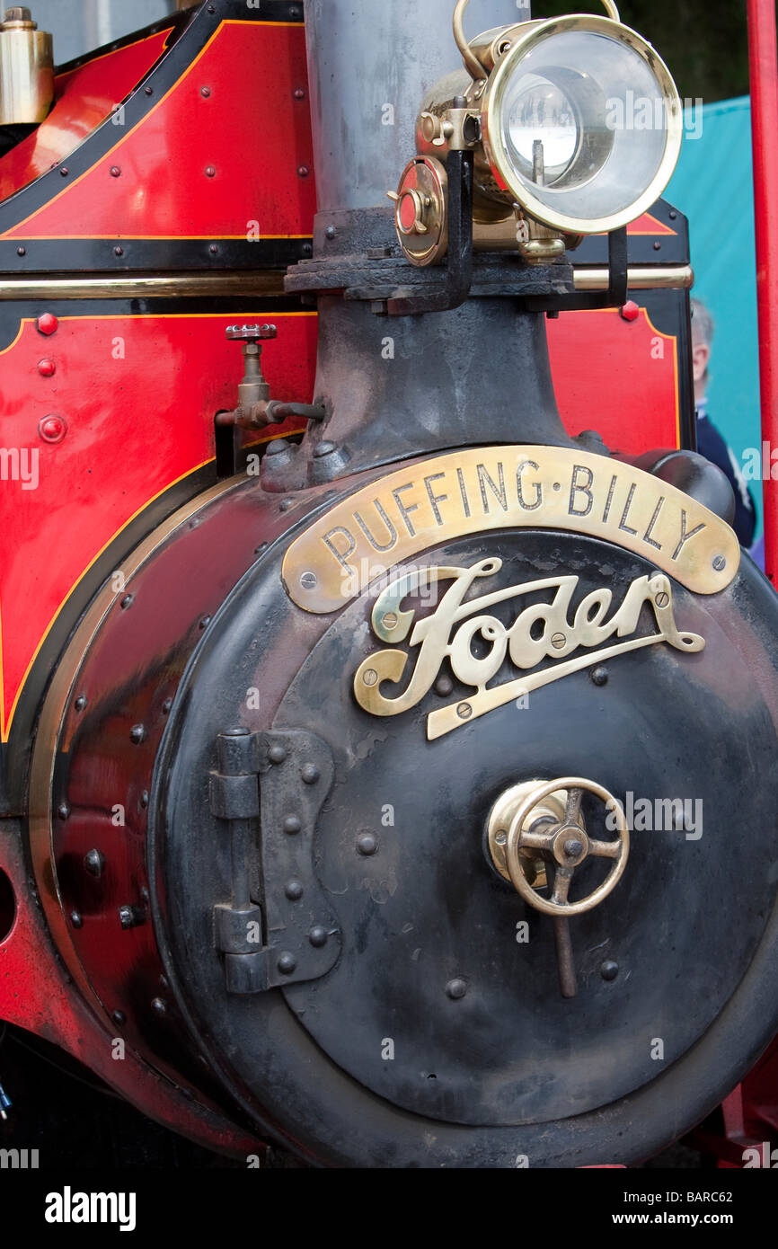 Parte anteriore del 1922 Foden C tipo omnibus a Vapore Puffing Billy durante l'annata veicolo commerciale rally, Brighton. Foto Stock